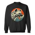 Spotted Laughing Hyena Retro Sun Sweatshirt