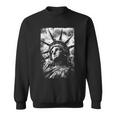 Statue Of Liberty Distressed Usa Graphic Sweatshirt