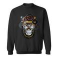 Steampunk Goggles Skull Head With Top Hat Gears Gothic Sweatshirt