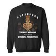 Steampunk Skull Heart Gears Distressed Science Retro Sweatshirt