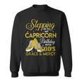Stepping Into My Capricorn Birthday With God Grace And Mercy Sweatshirt