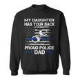 Stolzer Papa Eines Police Officer – Thin Blue Line Geschenk Sweatshirt