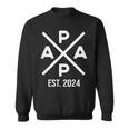 Stolzer Papa Est 2024Ater 2023 Befördert Zum Papa 2024 Sweatshirt