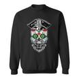 Sugar Skull Gay Daddy Bear & Biker Hat Leather Sugar Skull Sweatshirt