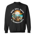 Sun Sea Sand Chronic Illness Humour Spoonie Vacation Black Sweatshirt