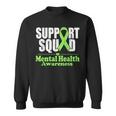 Support Squad Mental Health Awareness Green Ribbon Sweatshirt