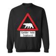 Svalbard Polar Bear Sign Gjelder Hele Spitsbergen Norway Sweatshirt