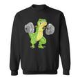 T-Rex Dinosaur Squat Bodybuilder Powerlifting Gym Sweatshirt