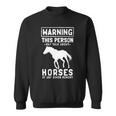 Talk About Horses Horseback Riding Horse Lover Sweatshirt