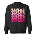 Taylor Vintage Personalized Name I Love Taylor Sweatshirt