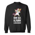 With Text 'Bin Da Kann Losgehen' Sweatshirt