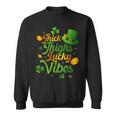Thick Thighs Lucky Vibes St Patrick's Day Sweatshirt