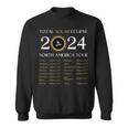 Total Solar Eclipse 2024 North America Tour Totality Sweatshirt