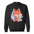 Transgender Pride Kawaii Fox Ramen Noodles Trans Flag Sweatshirt