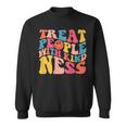 Treat People With Kindness Trendy Preppy Words On Back Sweatshirt
