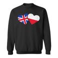 Uk Poland FlagHeart British Polish Love Cute Sweatshirt