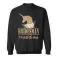 Unicorn Bridesman For Wedding Bridal Party Bridesmaid Sweatshirt