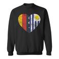 Uruguayische Deutsche Flagge Herz Deutschland Uruguay Flagge Wurzeln Sweatshirt