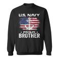 Us Navy Proud Brother With American Flag Veteran Day Sweatshirt