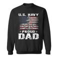 US NAVY Proud Dad With American Flag Veteran Day Sweatshirt