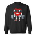 Valentines Day Heart Weightlifting Deadlift Fitness Sweatshirt