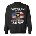 Veteran Of The United States Army With American Flag Sweatshirt