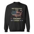 Veteranen Für Die Wahl Zur Amerikanischen Flaggeon Trump 2024 Papa Opa Sweatshirt