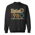 Vintage 1980 44 Year Old 44Th Birthday For Women Sweatshirt