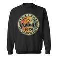 Vintage 1989 Retro 35 Year Old 35Th Birthday Sweatshirt
