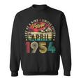 Vintage 70Th Birthday April 1954 70 Birthday Men Sweatshirt