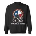 Vintage Bigfoot Total Solar Eclipse Texas Flag Sweatshirt