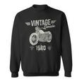 Vintage Born 1980 Birthday Classic Retro Motorbike Sweatshirt