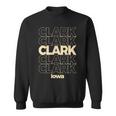 Vintage Clark Iowa Repeating Text Sweatshirt