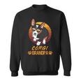 Vintage Cool Tricolor Corgi Dog Grandpa Paw Dad Fathers Day Sweatshirt