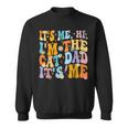 Vintage Fathers Day It's Me Hi I'm The Cat Dad It's Me Sweatshirt