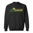 Vintage Glacier Bay National Park Mountain Sunset Treeline Sweatshirt