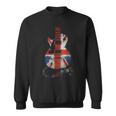 Vintage Guitar British Jack Union Flag Rock Guitarist Sweatshirt