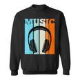 Vintage Headphones Hip Hop Music Rap Rapper Retro Sweatshirt