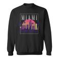 Vintage Miami Florida Cityscape Retro Graphic Sweatshirt