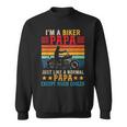 Vintage-Retro Ich Bin Ein Biker Papa Definitioniel Cooler Sweatshirt