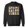 Vintage Spring Break Vibes Cute Spring Vacation Teacher Sweatshirt