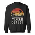 Vintage Sunset Retro Style Pheasant Hunting Pheasant Slayer Sweatshirt