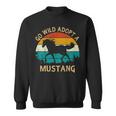Vintage Sunset Wild Mustang Horse Go Wild Adopt A Mustang Sweatshirt