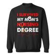 Vintage Survived My Mom's Nursing Degree Nursing Graduation Sweatshirt