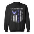 Vintage United States Air Force Veteran With American Flag Sweatshirt