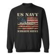 Vintage Us Navy Submarine Service American Flag Sweatshirt