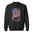 Vintage Usa Flag Love Labrador Retriever Dog Lab Silhouette Sweatshirt