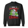 I Want A Hippopotamus For Christmas Hippo Santa Xmas Pajama Sweatshirt