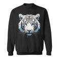 White Tiger Blue Eyes Wild Cat Animal Sweatshirt