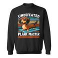 Wiener Dog Sports Lover Undefeated Plank Master Dachshund Sweatshirt